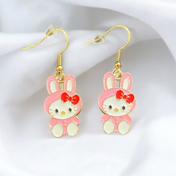 NEW HELLO KITTY Bunny Earrings - Hypoallergenic - Picture 6 of 6